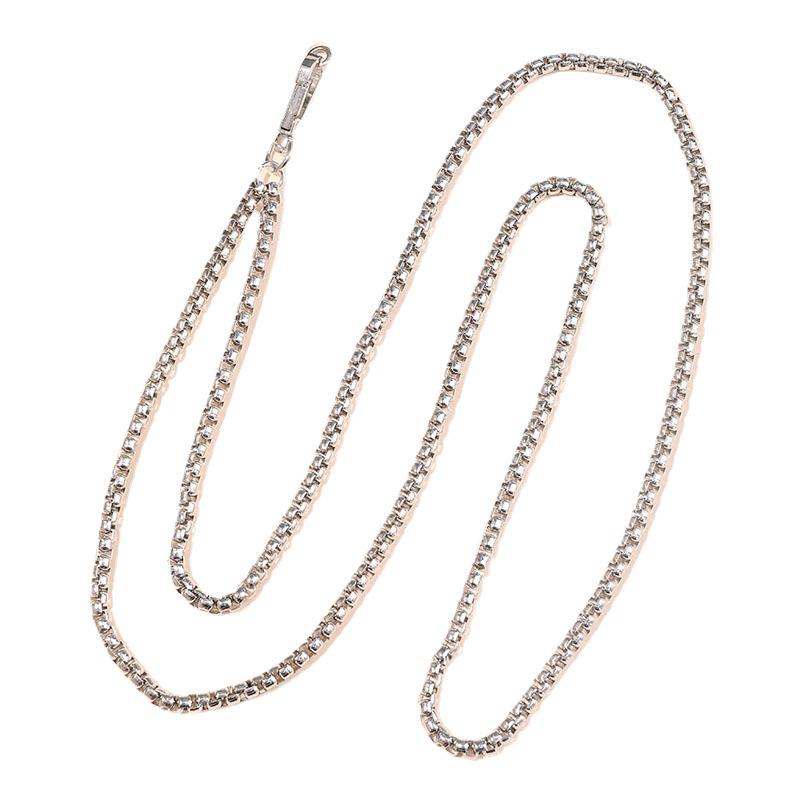 Metalowy łańcuszek do telefonu crossbody odporny na upadki z klipsem i smyczą 125 cm