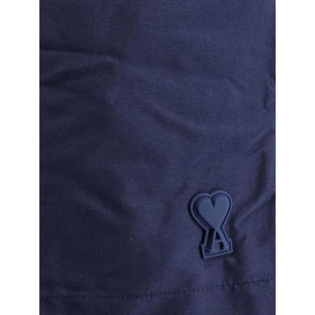 AMIPARIS Solid Color Elastic Waist Mid Rise Logo Swim Trunks Men swimwear HBW318PA0027A021