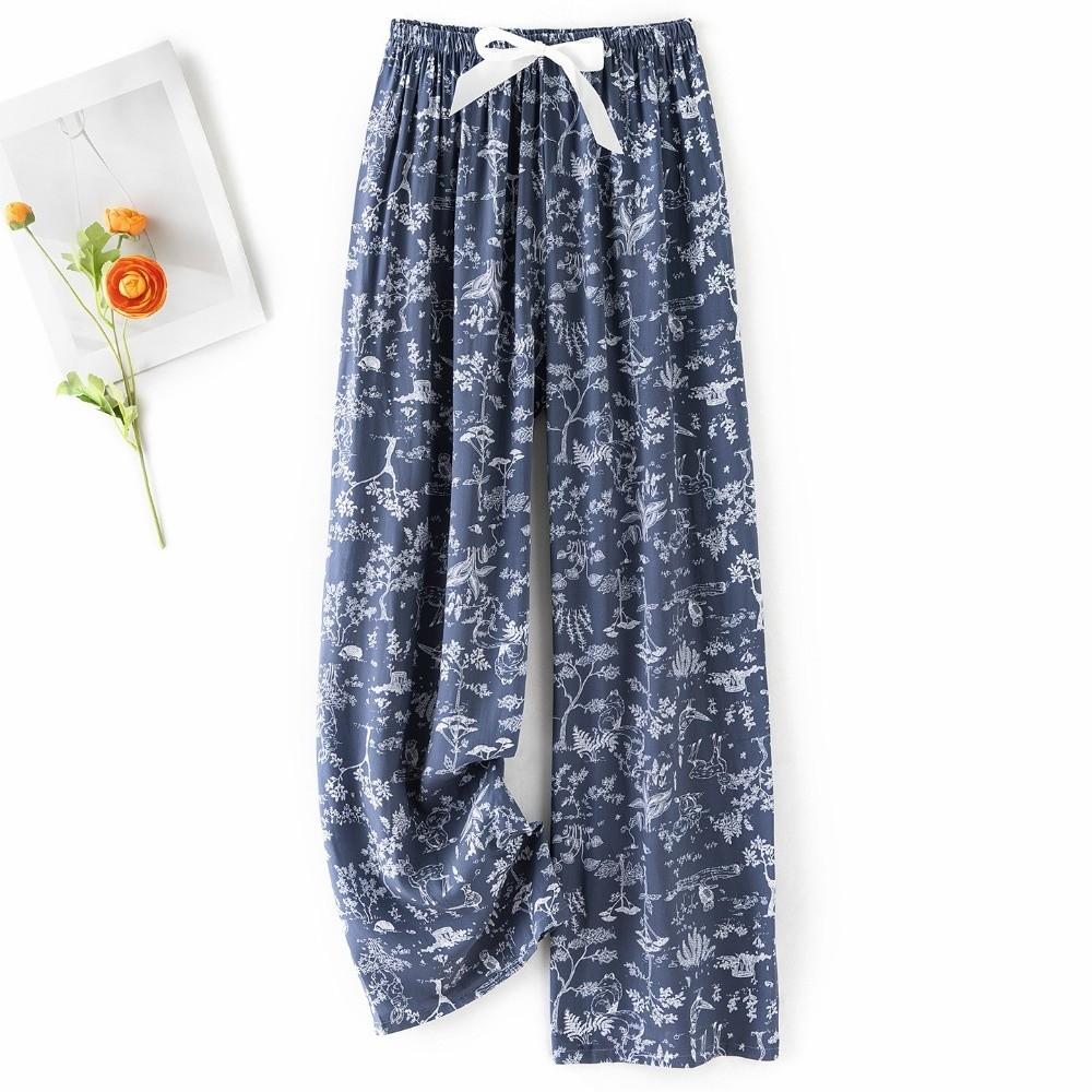 Loungewear Home Pajama Pants Thin Loose Long Trousers Comfortable Sleeping Trousers Summer