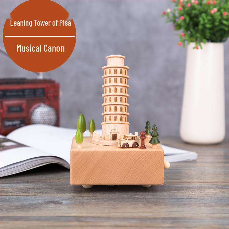 Wooden Carousel Music Box – Creative Solid Wood Home Decor & Valentine's Day Gift