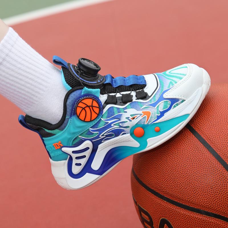 Boys' Autumn 2025 Mesh Non-slip Basketball Shoes - Mid to Big Kids