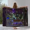 Classic Game Heroes of Might and Magic Map Flannel Blanket,Soft Plush Throw for Home Bedroom Bed Sofa Cover Camping Picnic gift