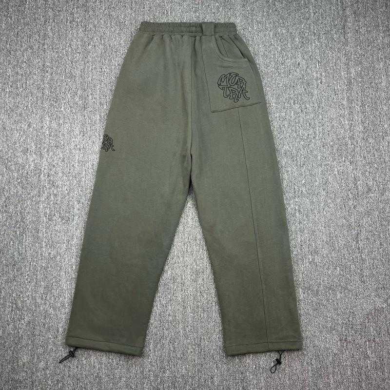 

Mertra Patchwork Batwing Sleeve Fleece-Lined Embroidered Hoodie & Casual Pants Autumn Unisex Set S