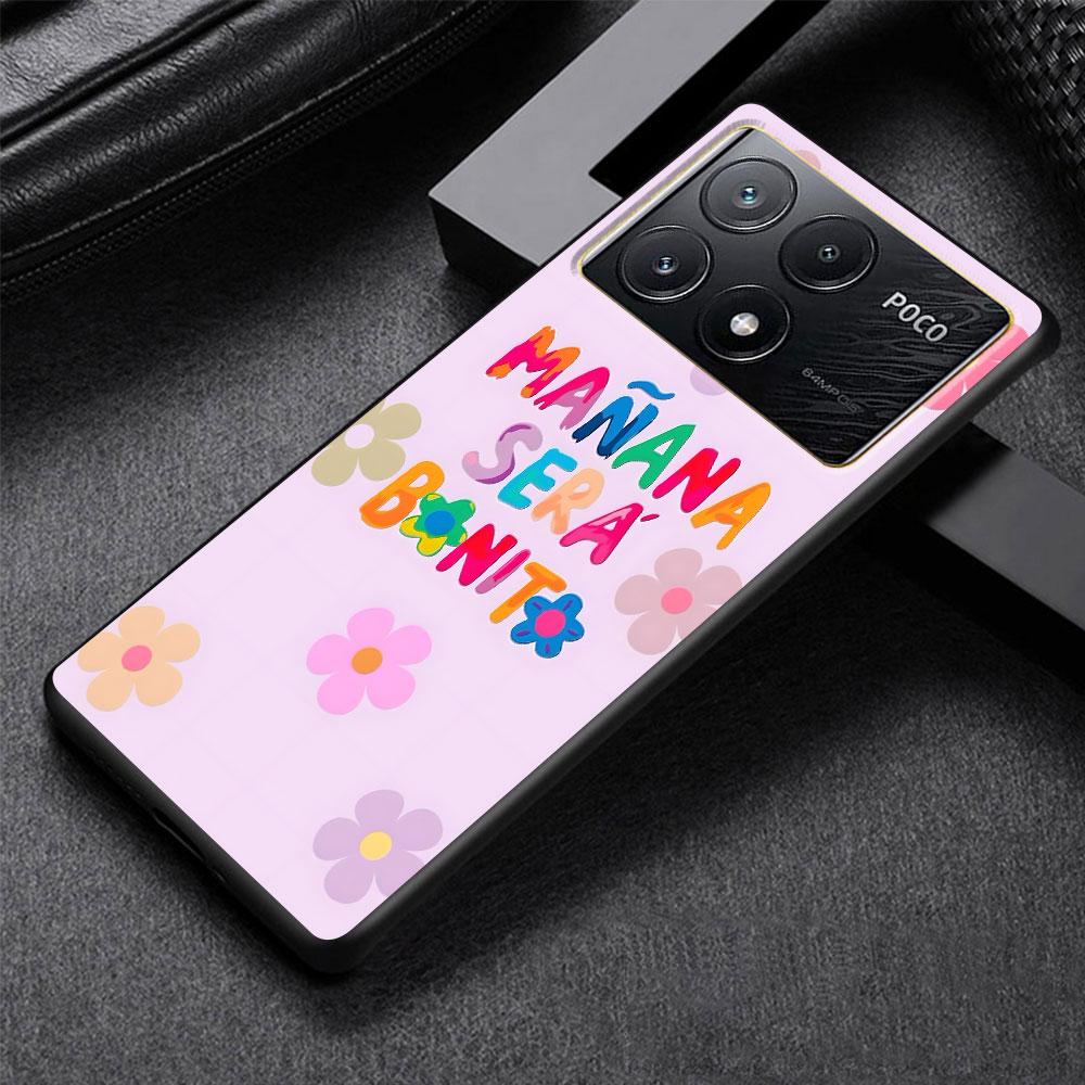 Karol G Manana Sera Bonito Case for Xiaomi Poco X6 X3 NFC M5s X5 F3 M4 M3 Pro Black Silicone Soft Phone Cover Coque