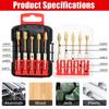 Tungstens Carbide Burr Set Hex 1 4 Inch Titanium Coated 10 Piece Rotary File Milling Cutter For Woodworking Metal Stone