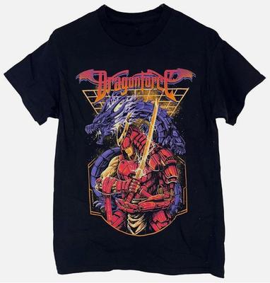 Dragonforce Samurai Dragon TShirt Black Color All Size Cotton Adults Unisex T-Shirt