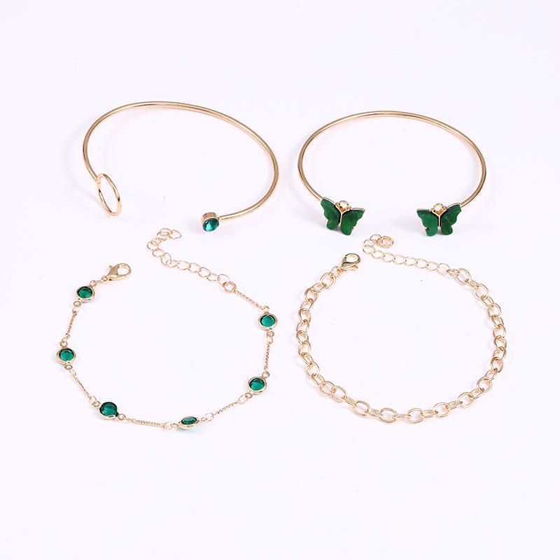 Elegantes mehrlagiges Schmetterlingsarmband-Set – Luxusschmuck im europäischen und amerikanischen INS-Stil für Damen