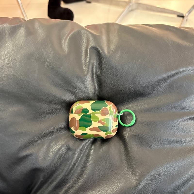 Fashion Creative Personality Colorful Camouflage Pattern Series With Hook Earphone Cover Case for AirPods 1 or 2 3 4 Pro 2 Pro 3