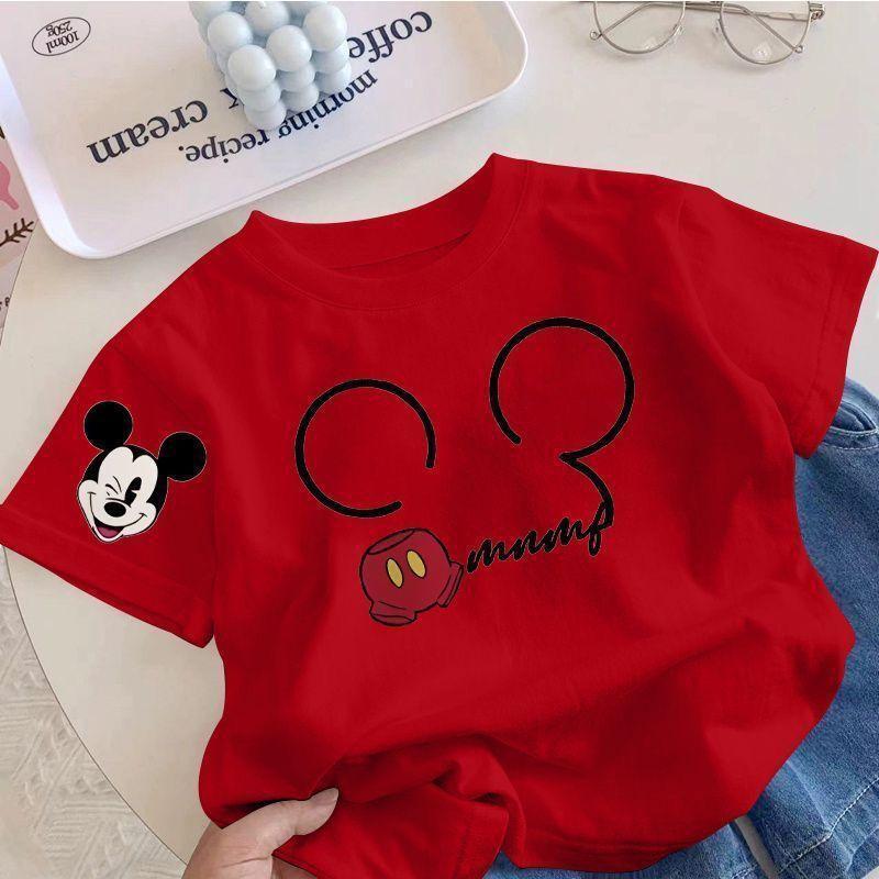 2026 Kids Cartoon Short-Sleeve T-Shirts for Summer 110cm красный