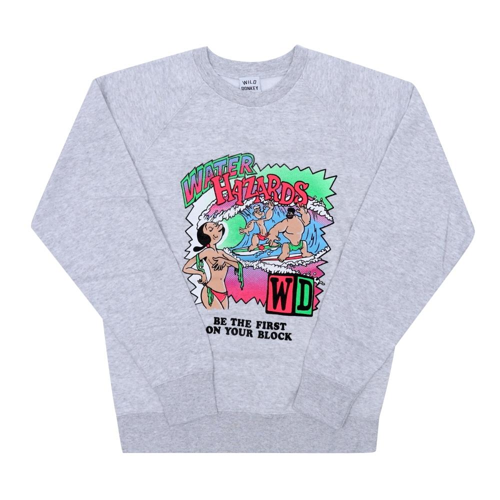 Wild Donkey Unisex Sweatshirt Hazard Heather Grey Fr FR-HAZARD HEATHER GREY (S)