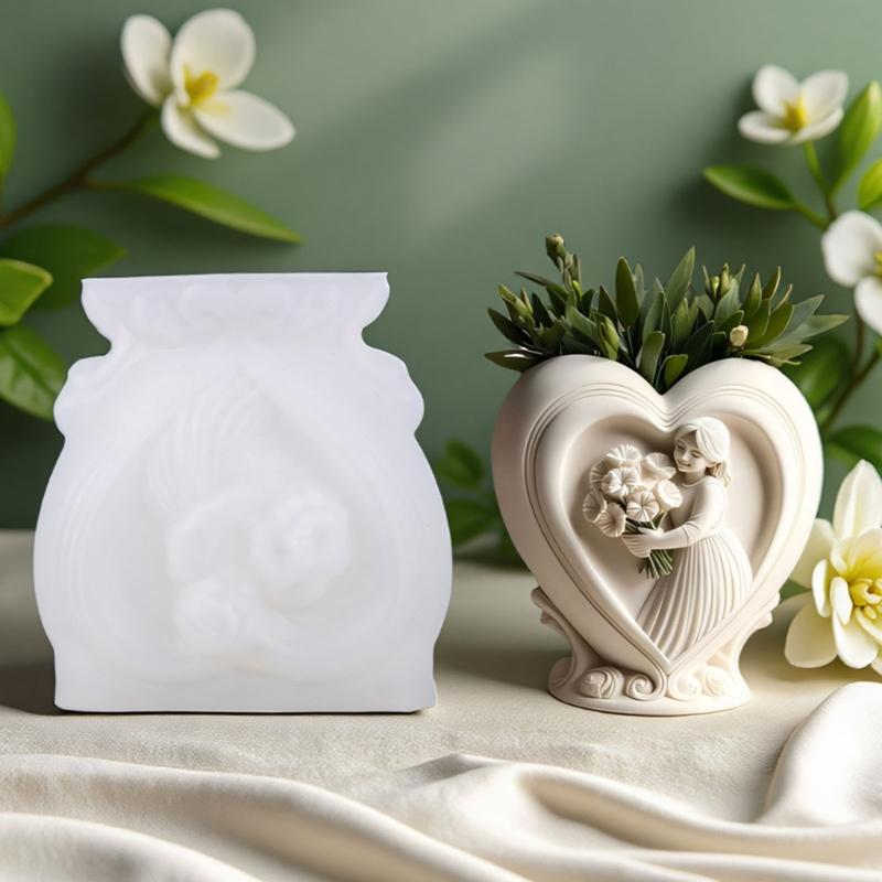 Reusable Flexible Silicone Mold For Candle Soap Crafting Detailed Girl Shape Design None Toxic Materials Home Decorations