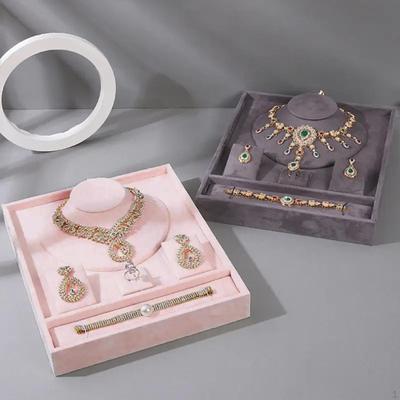 Jewelry Organizer Tray Display for Necklace Rings Bracelet Earrings Portable Trendy Multifunctional