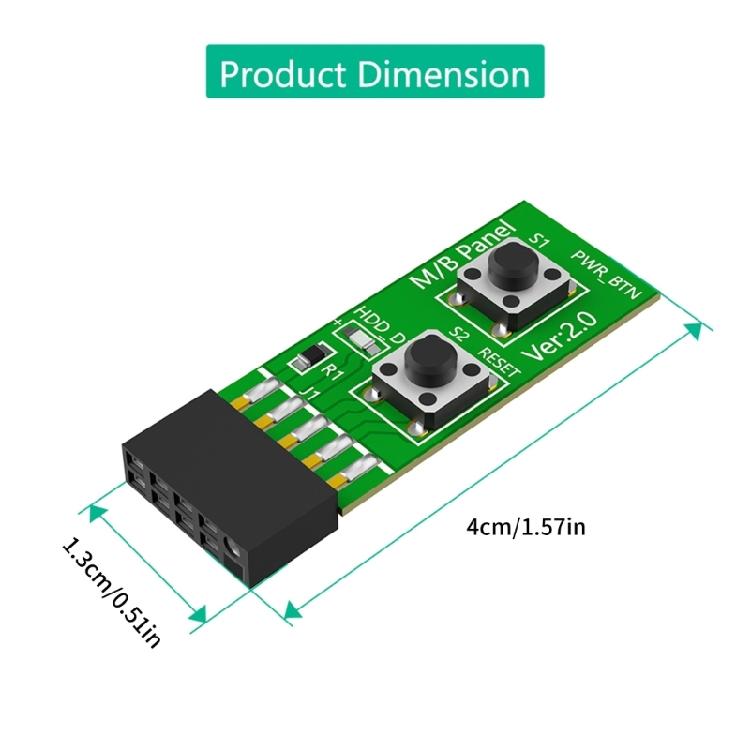DIY PC Assembly Tool Reliable 10Pin Mainboard Switching Tester Switching Board Adapter With Resets Button Accessory
