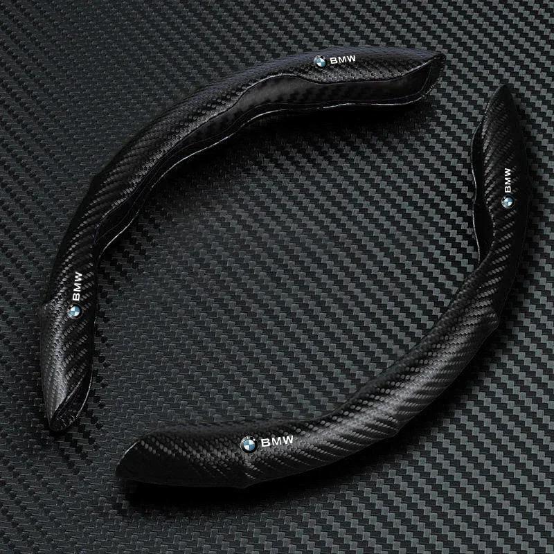 

2 шт. Автоаксессуары Нескользящая накладка на руль из углеродного волокна для BMW E60 E46 E39 E38 E90 E36 F30 E30 E31 E34 F10 F20 E87 E92