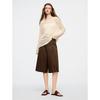 ELLE Women's Vintage High-Waist Cropped Wide-Leg Shorts