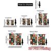 2D Flat Printing  JIT 2pcs   Curtains (Without Rod) Festive Patchwork Modern Curtains&Window Treatment Versatile Polyester Fabric