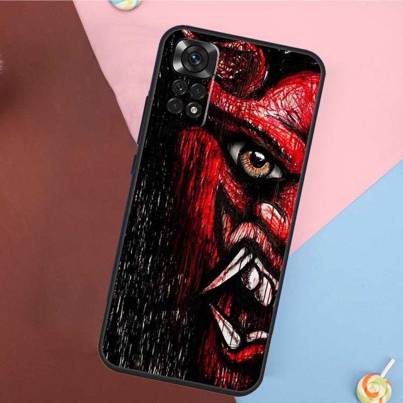 Oni Hannya Mask Cover For Xiaomi Redmi Note 13 Pro 14 12 11 9 10 9S 10S 11S 12S Redmi 10C 12C 13C 14C Case