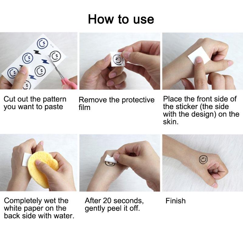 Glow In Dark Temporary Tattoo Stickers Temporary Waterproof Long Lasting Tattoos Stickers