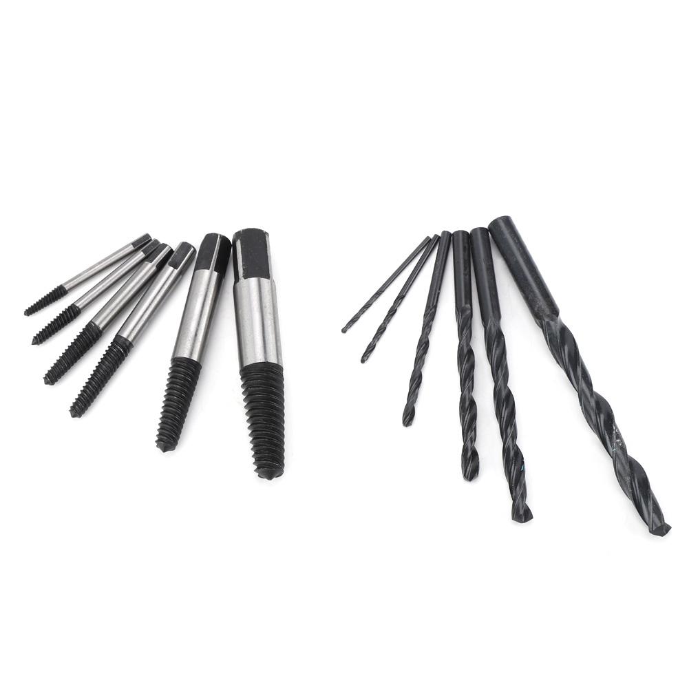12Pcs Steel Screw Extractors and Drill Bits   Set Broken   Removing Hand Tools