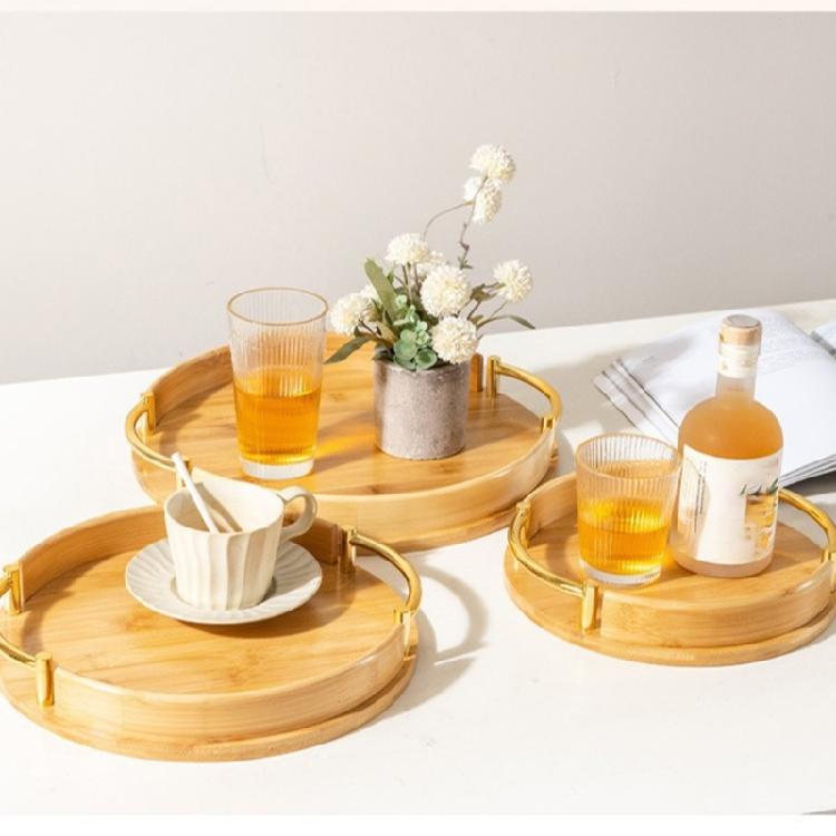 Sturdy Bamboos Snacks Tray Great For Entertaining Guests Home Or Hotel Event