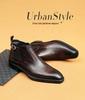 VIP Exklusive Herren Chelsea Boots aus echtem Leder - Retro Spitz zulaufende High-Top Formelle Schuhe für den Winter