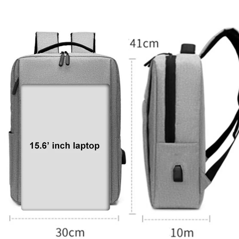 15.6 Inch Laptop Men Backpack Nylon Travel Male Laptop Backpack Usb Charging Computer School Backpacks Waterproof Bag For Men