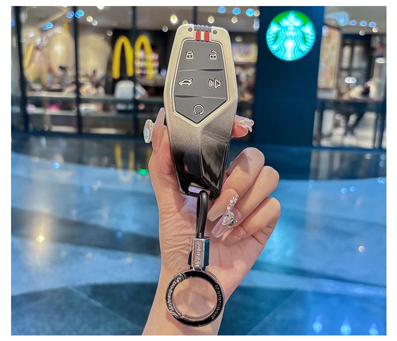 MG6 Key Case - Compatible with 2017-2020 MG6 and MG ZS Models, High-End Metal Shell for Men.
