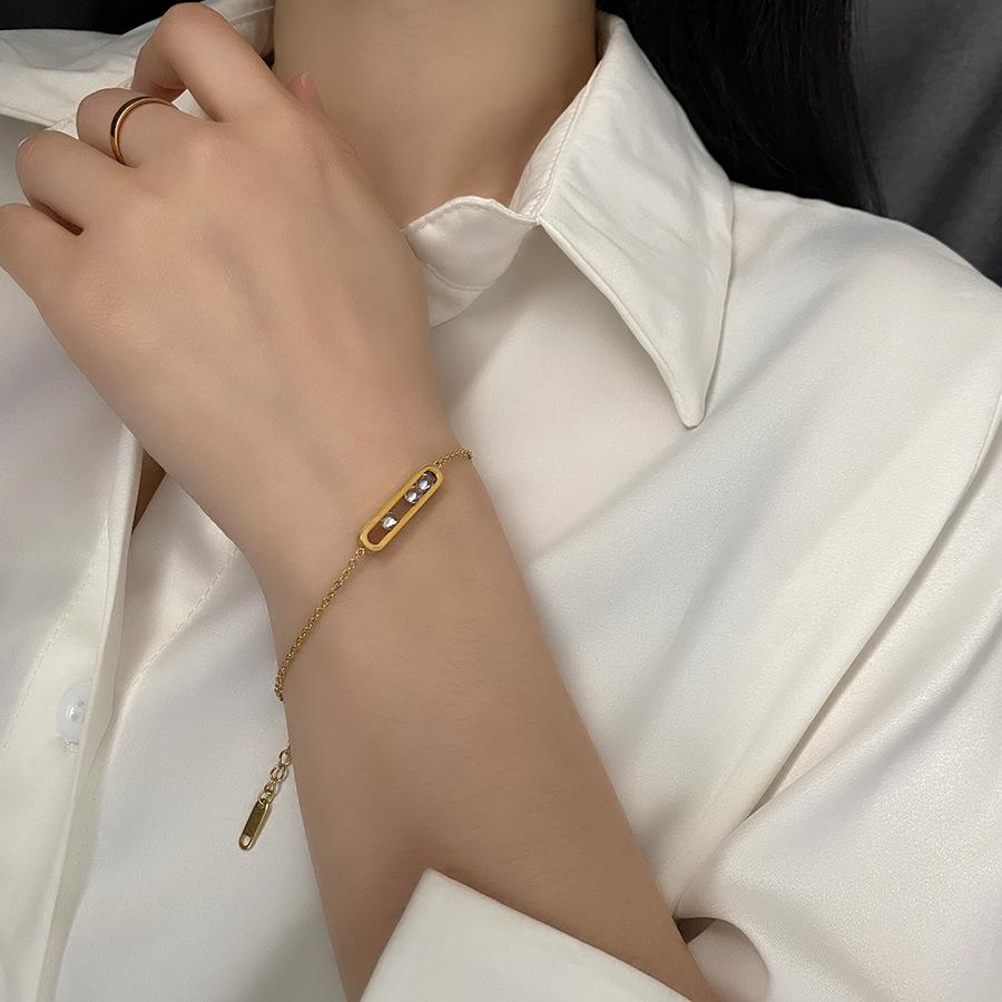 Luxurious Exquisite Diamond-set Bracelet Necklace Set For Fashionable Zircon For Women To Wear During Summer Travel