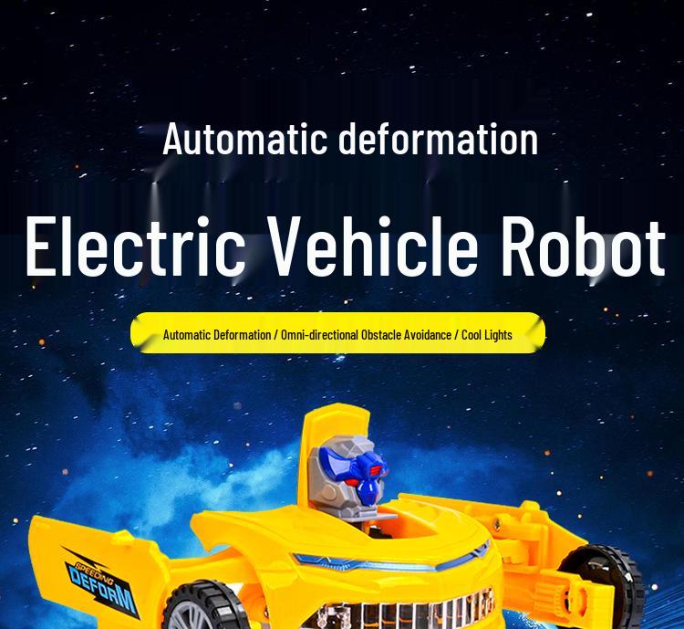 Kids' Electric Transforming Robot Car with Lights & Sound