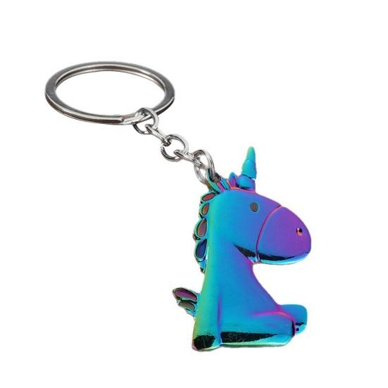 Unicorn Keychain Pendant Lightweight Metal Keychain Portable Bag Charms Creative Decorative Keyring for Bags And Keys