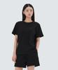 SNOWPEAK APPAREL Waffle Women'S Short Sleeve T-Shirt (S25Mwfts37) Black