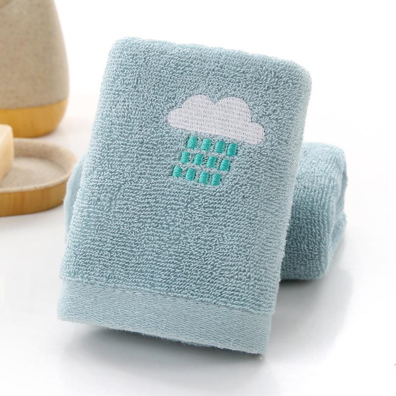 Towel Cotton, Pure Cotton Embroidered Weather Towel Household Face Towel Soft Towel