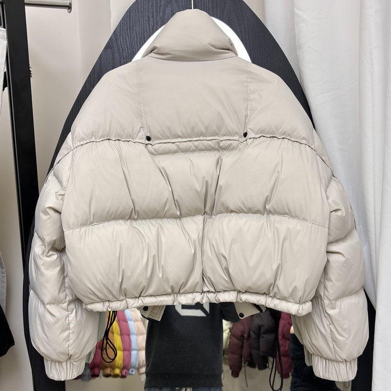 Women's 2025 Korean Style Stand Collar Thick Puffer Jacket - Petite & Stylish