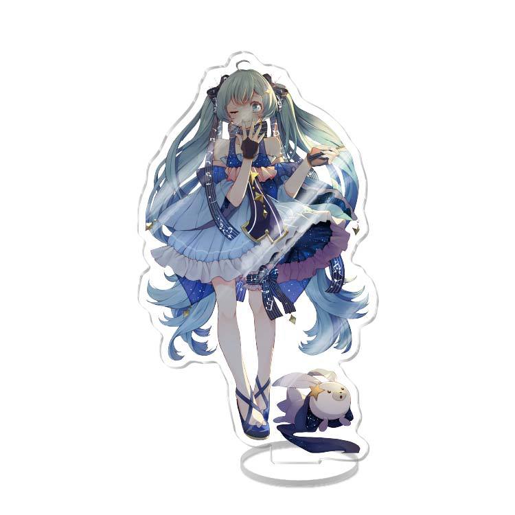 Anime Acrylic Stand Double Sided Artwork  Hatsune Miku Sakura Miku School Campus Figure Merchandise Otaku Collection