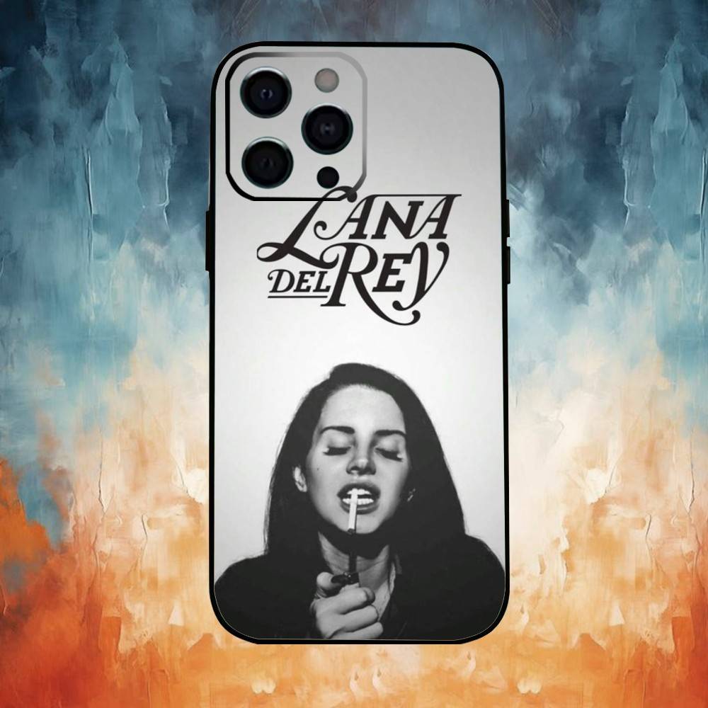 Aktorka Piosenkarka Lana Del R-Rey Etui na Telefon Dla iPhone 17,16,15,14,13,12,11 Plus,Pro Max,Miękki Silikon Czarna Pokrywa