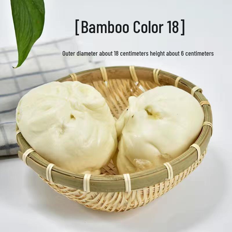 

Корзина для приготовления булочек на пару из бамбука ручной работы, плетеное сито в стиле фермерского дома и корзина для хранения и сушки