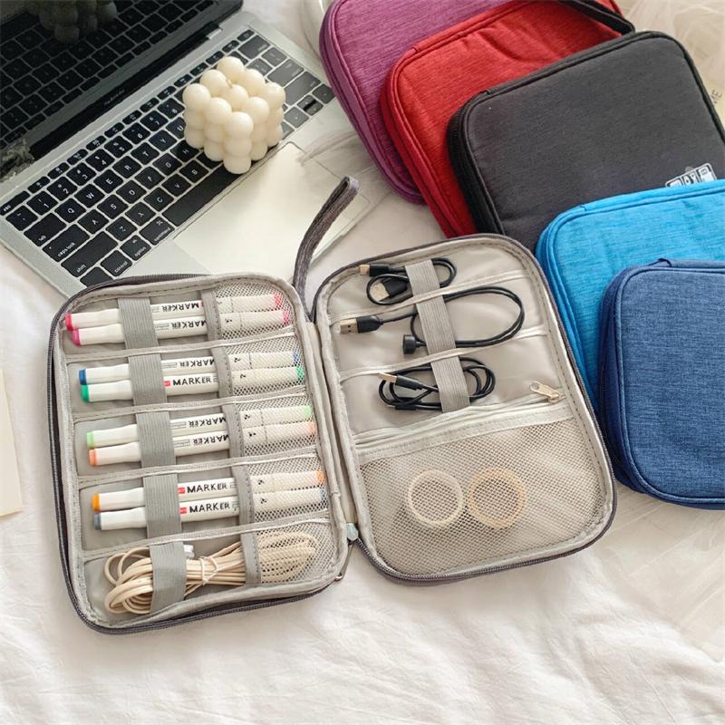 Portable Phone Cable Storage Bag Electronic Accessory Organizer Bag USB OTG Data Cable Charger Plug Travel Waterproof Organizer