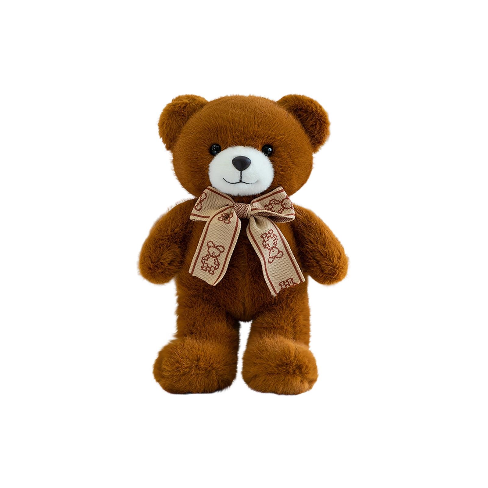 30cm Multi-Functional Ribbon Teddy-Bear -Toy For Children s Sleeping Pillow Bear коричневый