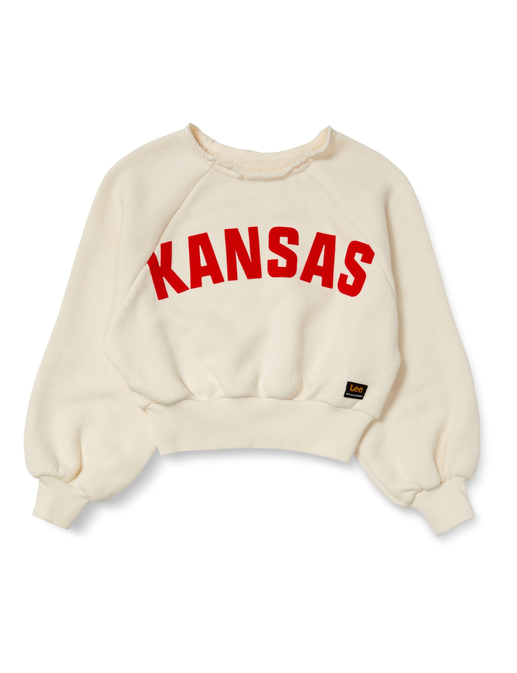 

Lee Raglan Puff Sleeve Sizes Kids Sweatshirt, Ivory, 110-150cm слоновая кость