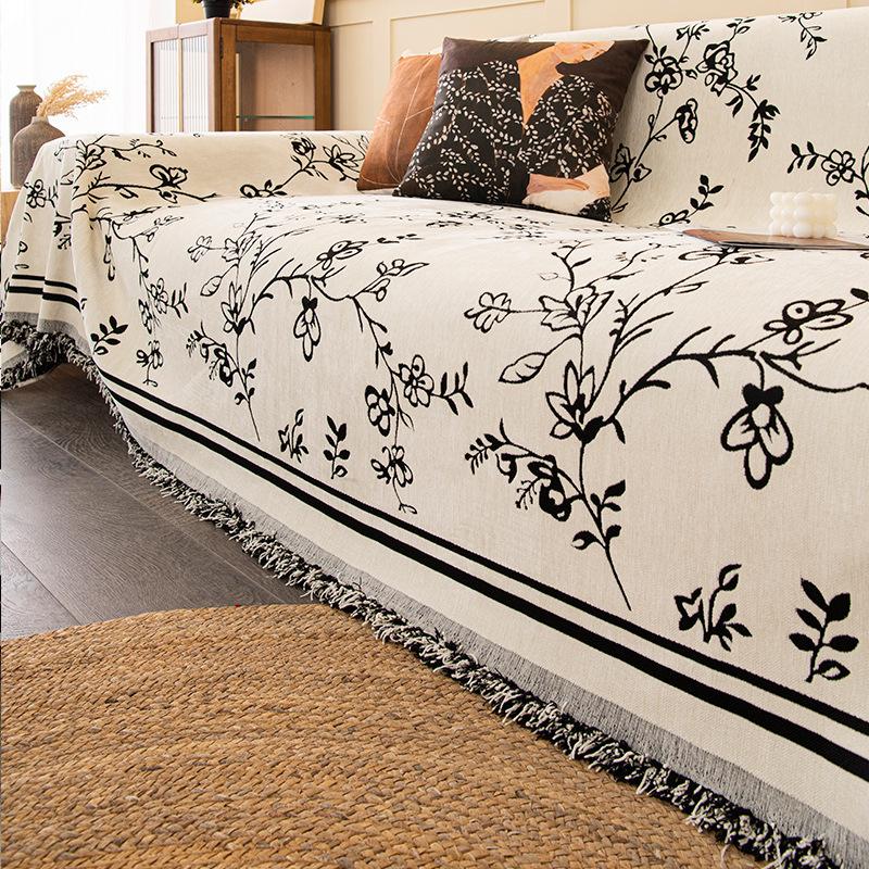 Thickened New Sofa Cover Cloth Full Cover Blanket Four Seasons Anti-cat Scratch American Letter Sofa Dustproof Cover Towel