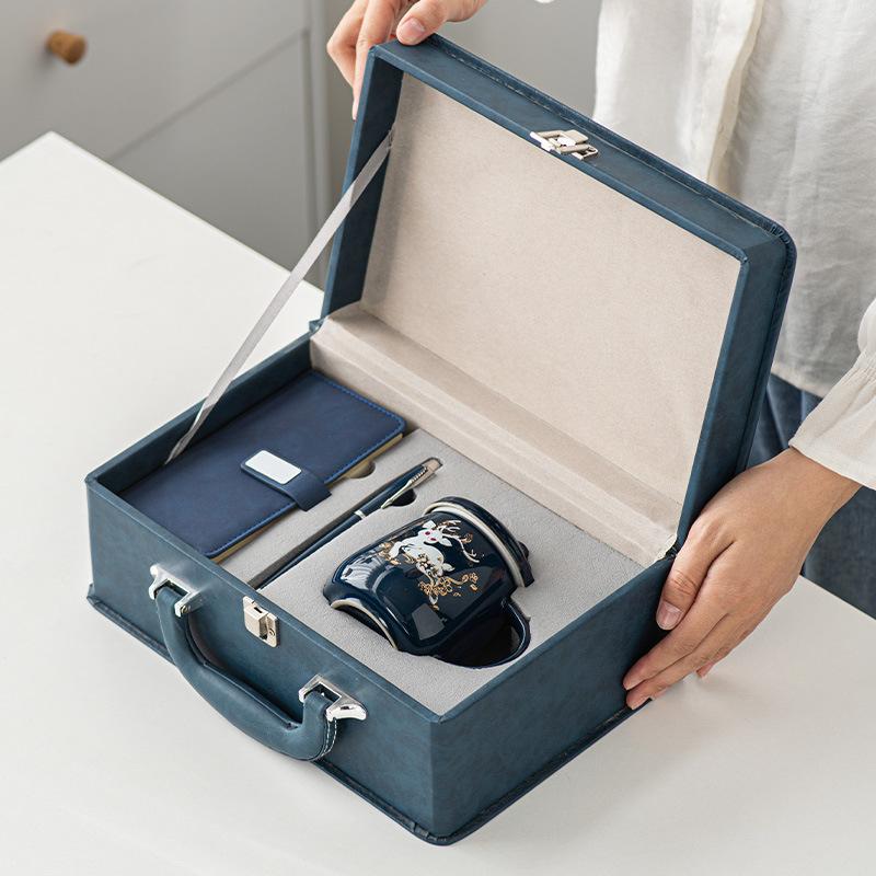 Creative Business Office Cup Gift Set Corporate Events Practical Gifts Ceramic Cup Mug Souvenir