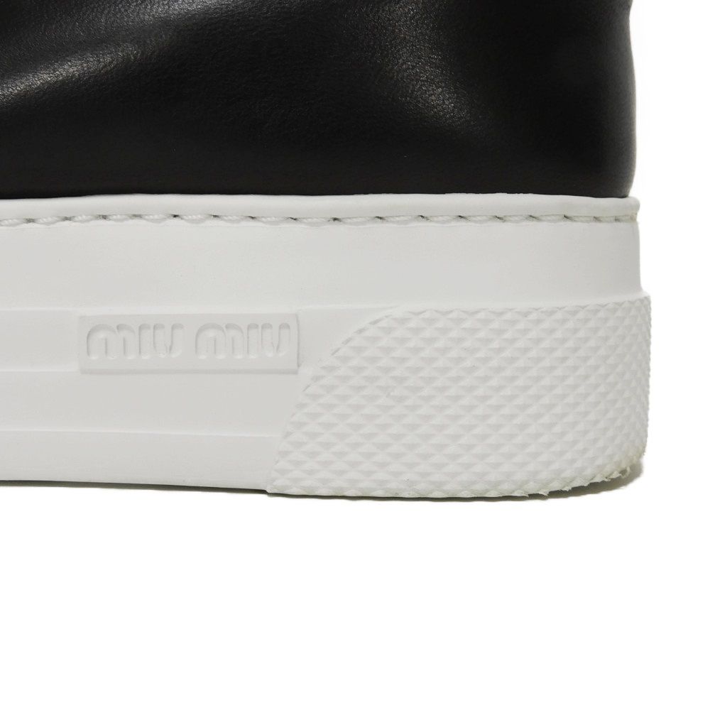 Used 12166 Crystal Low-Tops 5E907C 7896 Size 35 White Beaded Rubber Silver Platform 8.7" Logo Embossed Women's from