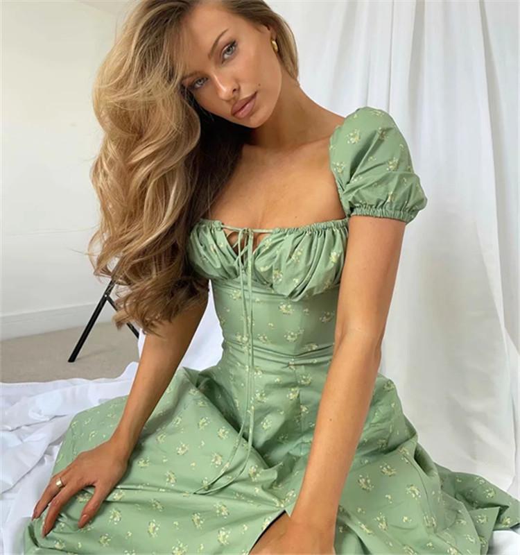 Elegant Floral French Holiday Dress for Women - High-End Fashion, Hot Selling, and Perfect for Any Occasion.