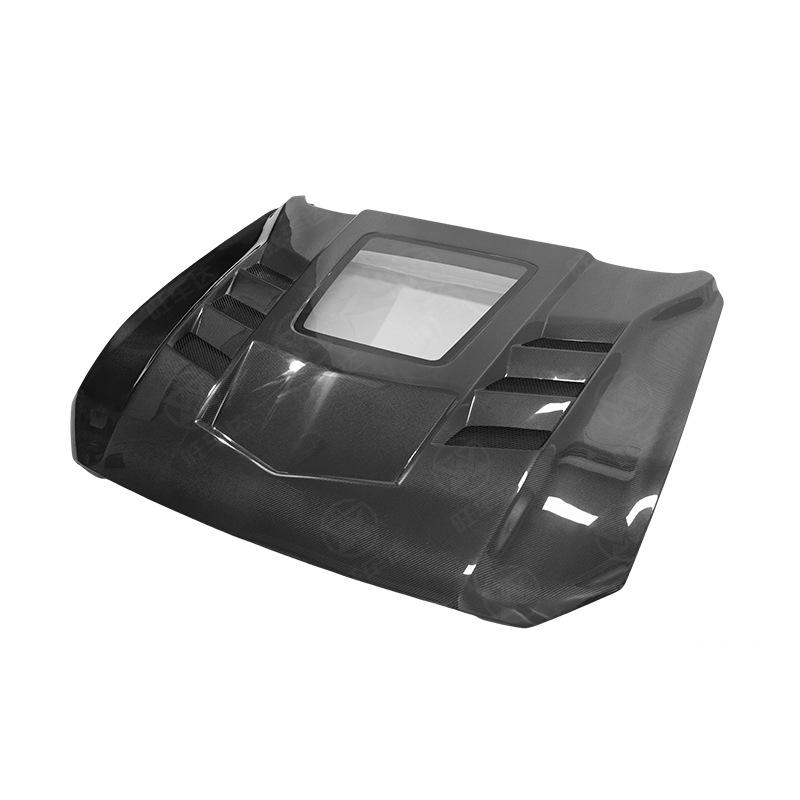 Ford Mustang 24+ Carbon Fiber Hood: Transparent Style Engine Cover Upgrade