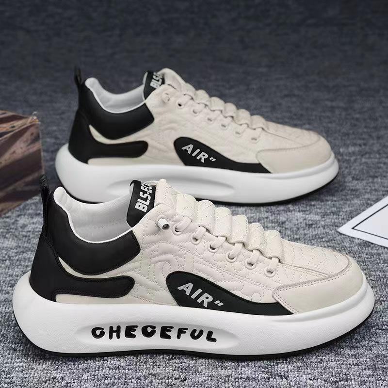 Contrast Color Designer Men Sneakers Shoes Tennis Sports Leather Autum Non-slip Walking Shoes Vulcanized Casual Shoe for Male