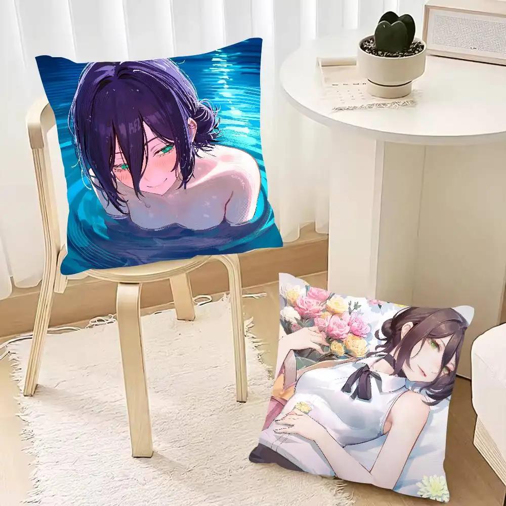 Fashion Hot Girl Reze Anime Pillow Case Cushion Cover Decor Home Throw Pillow Covers For Couch Camping Pillow Cover Decorations