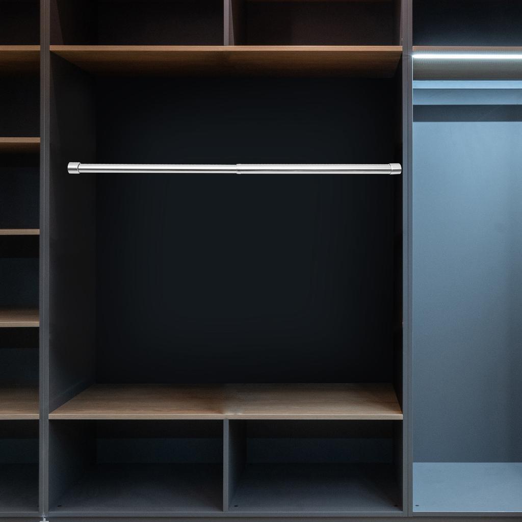 Stainless Steel Closet Rod Adjustable Heavy Duty Closet Pole for Hanging Clothes Wardrobe Clothes Rail Multi Hanging Rod Cabinet