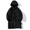 ROMON Men's Mid-Length Hooded Trench Coat