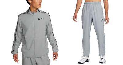 Vindjakke Vævet Jakke og Bukser Herresæt, XL, Dri-Fit Sportstøj/Træningstøj, Grå, DM6620/DM6627