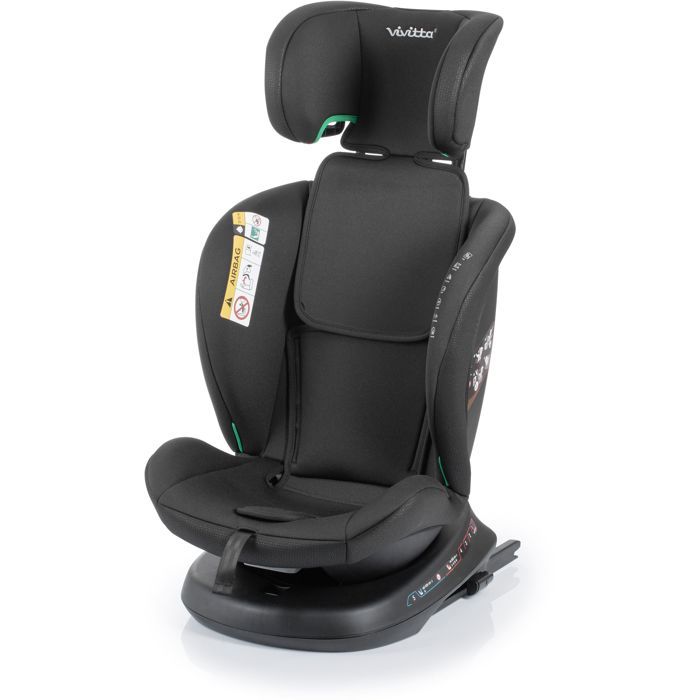 Siège auto - BABYAUTO - Sigma IFix Vivitta - Groupe 0/1/2/3 - 40/150 cm - Isofix + Top tether - Pivotant 360° - Inclinable - Noir